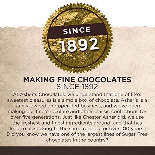 Asher's Chocolates, Gourmet Chocolate Covered Almond Bark, Sweet and Salty Candy with Almonds, Small Batches of Kosher Chocolate, Family Owned Since 1892 (1 Pound, Dark Chocolate)