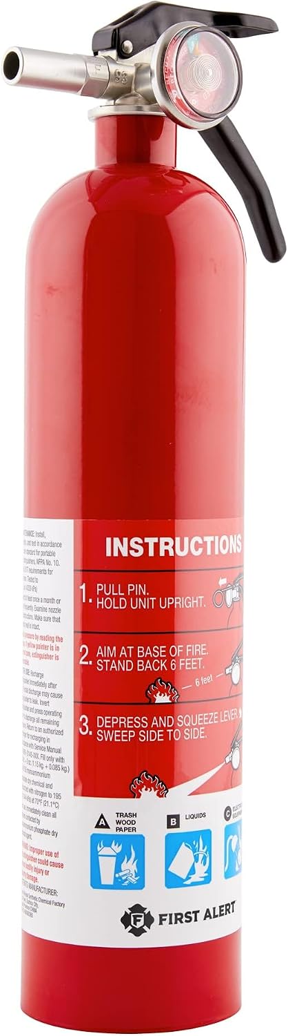 First Alert Fire Extinguisher, Standard Home Use | HOME1 UL RATED 1-A:10-B:C, Red 4-Pack