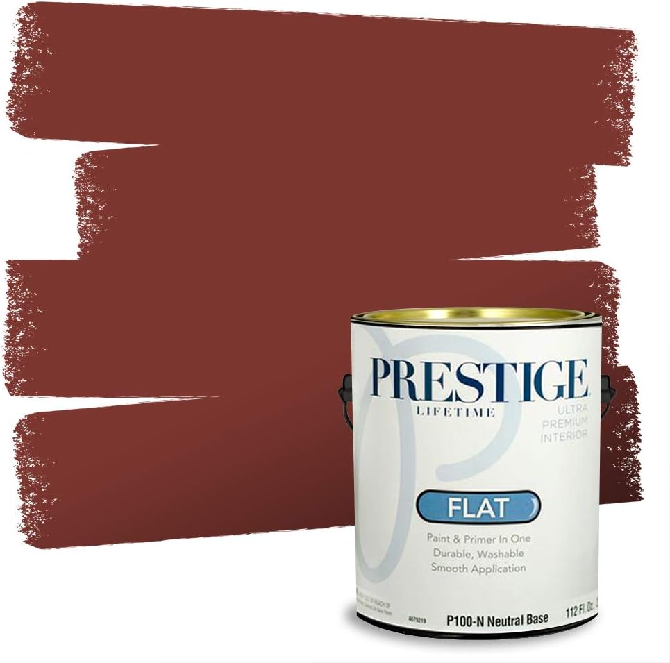 PRESTIGE Paints Exterior Paint and Primer In One, 1-Gallon, Satin, Comparable Match of Sherwin Williams* Grandeur Plum*
