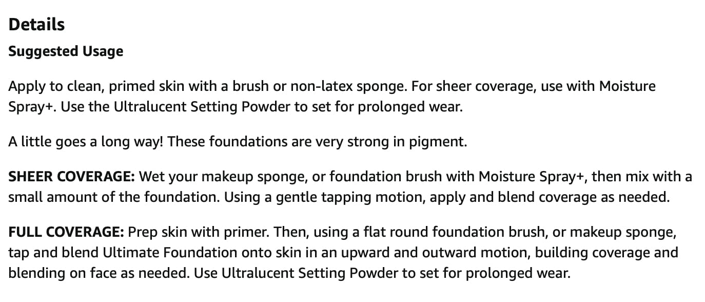 Ultimate Foundation in Medium-Deep Beige-Pink Undertones, 500B Series by cinemasecrets