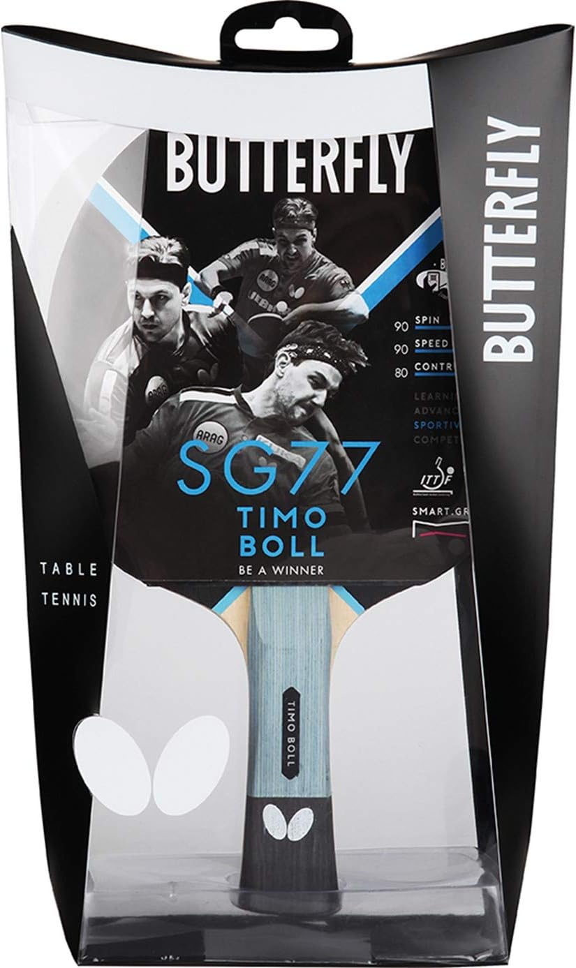 Butterfly® Timo Boll SG77 Table Tennis Bat | Table Tennis Racket Bat Hobby & Training | Routine & Tactically Practised Players | ITTF Certified Pan