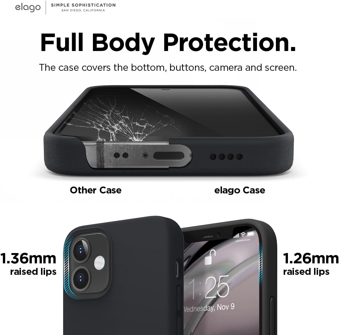 elago Premium Liquid Silicone Case for iPhone 12 Mini Lavender