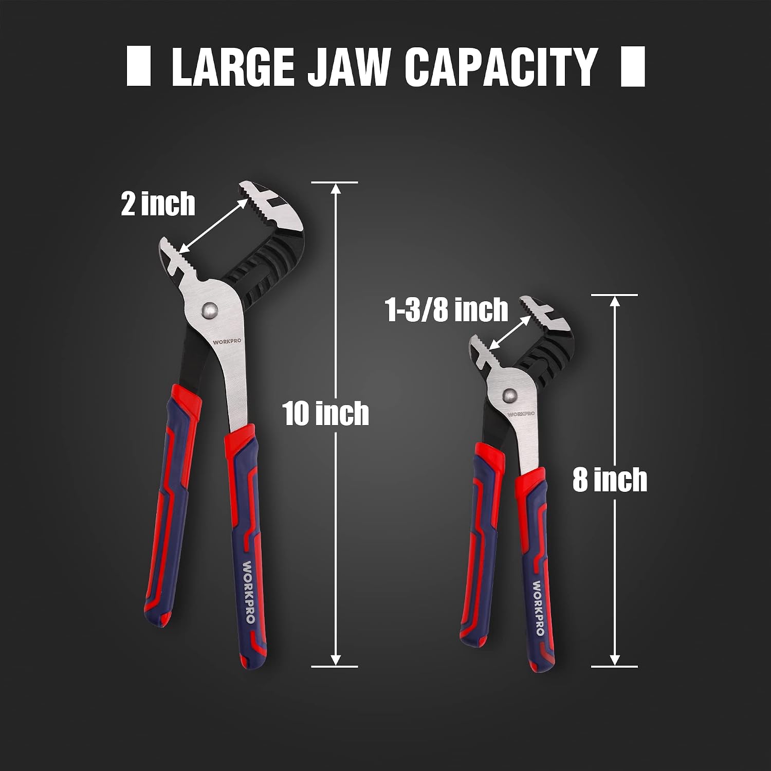 WORKPRO 3 Piece Groove Joint Plier Set