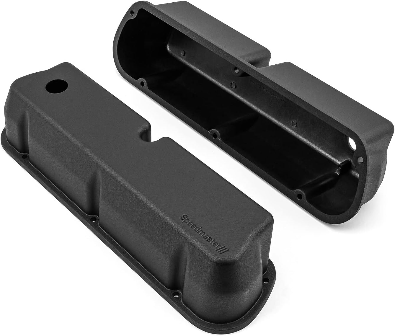Speedmaster 1-314-004-03 Compatible with Ford SB 289 302 351 Windsor Aluminum Valve Covers [Black]