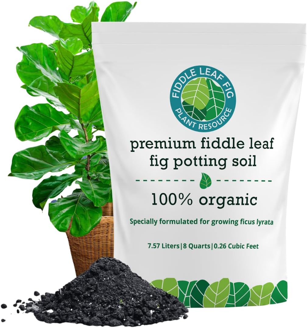 Organic Fiddle Leaf Fig Soil, Well-Draining Potting Mix, Large 7.5L Bag