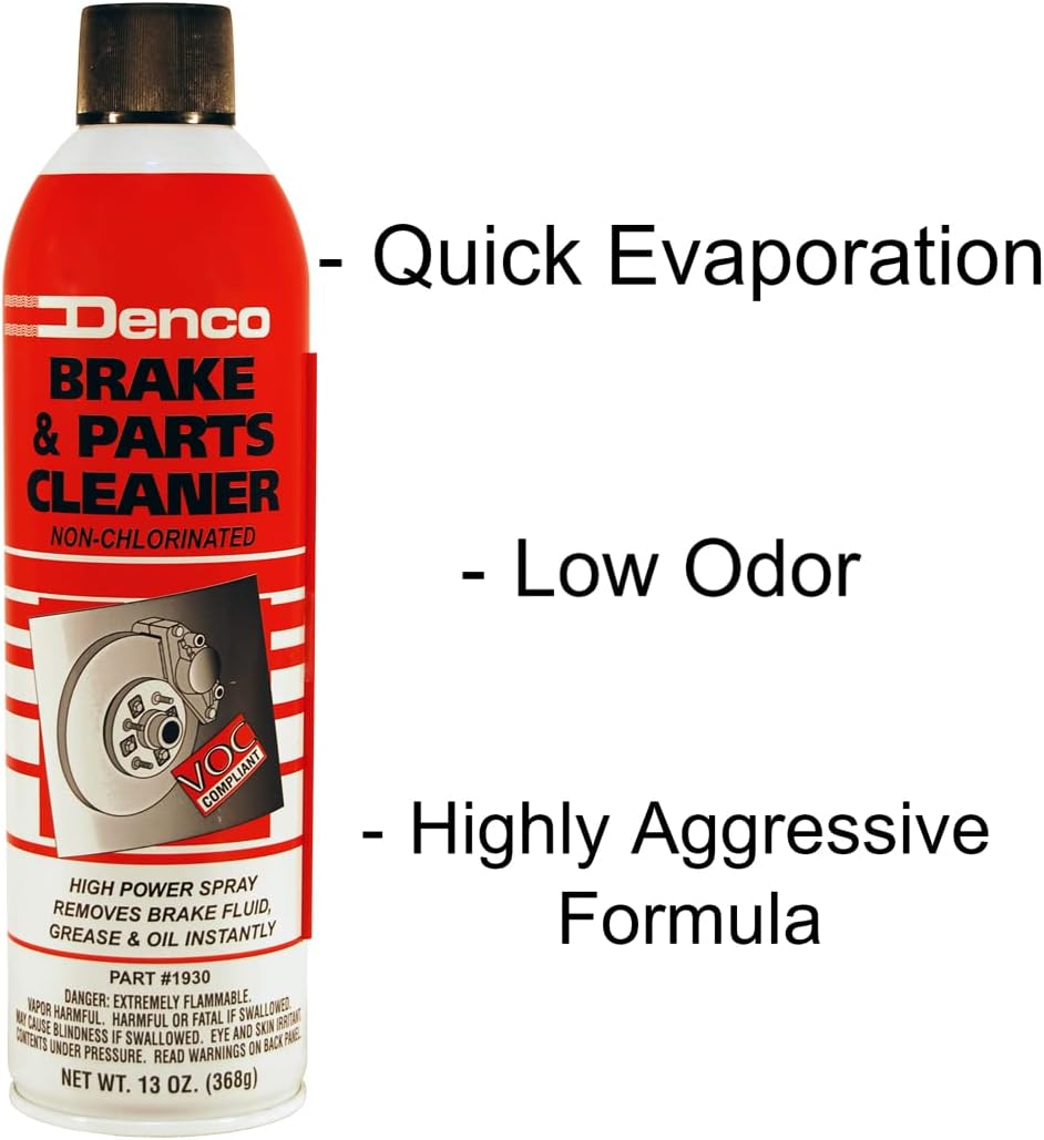 Denco 1930 Brake & Parts Cleaner, Non-Chlorinated, 13oz, 12-Pack