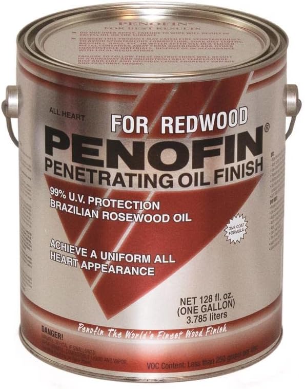 Penofin 1738186 All Heart Transparent Redwood Oil-Based Wood Stain44; 1 gal - Case of 4