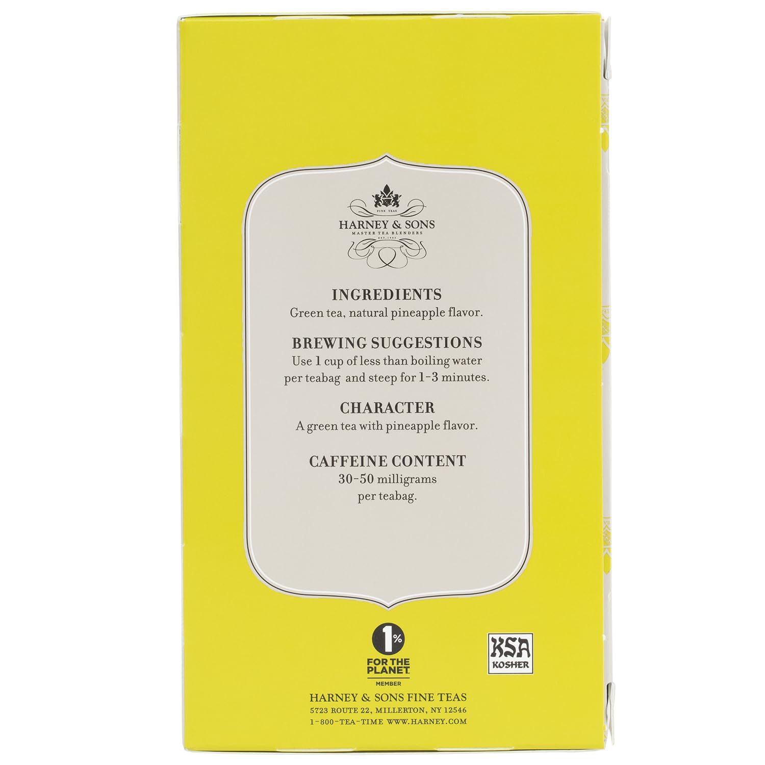 Harney & Sons Tea Bags Tropical Green 20 Count