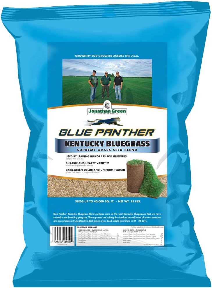 Jonathan Green (11970) Blue Panther Kentucky Bluegrass Grass Seed - Cool Season Lawn Seed (3 lb)