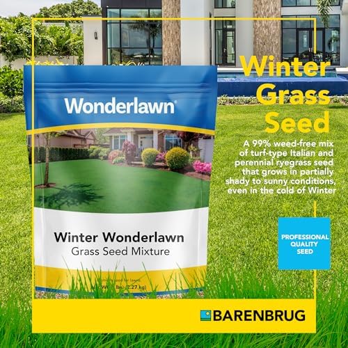 Barenbrug Wonderlawn Winter Grass Seed Mix for Lawn Care and Landscaping, 5 lbs. Bag