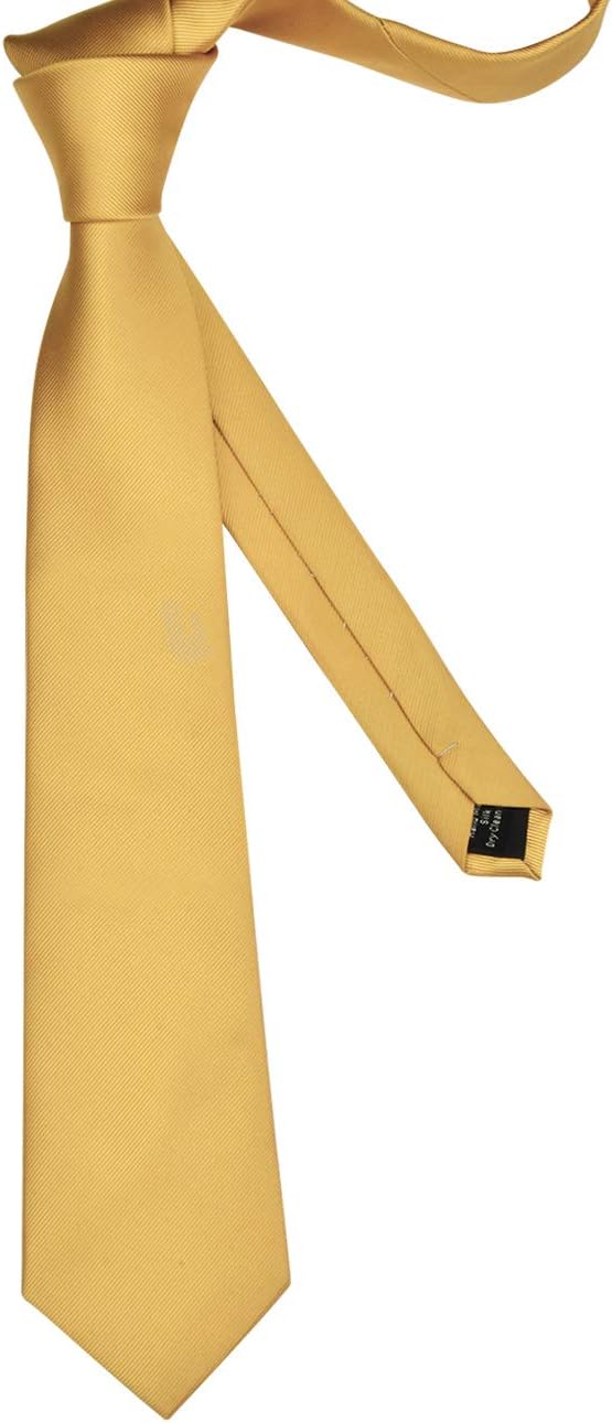 GUSLESON Classic New 3.15"（8cm） Men's Solid Color Necktie Wedding Business Tie + Gift Box