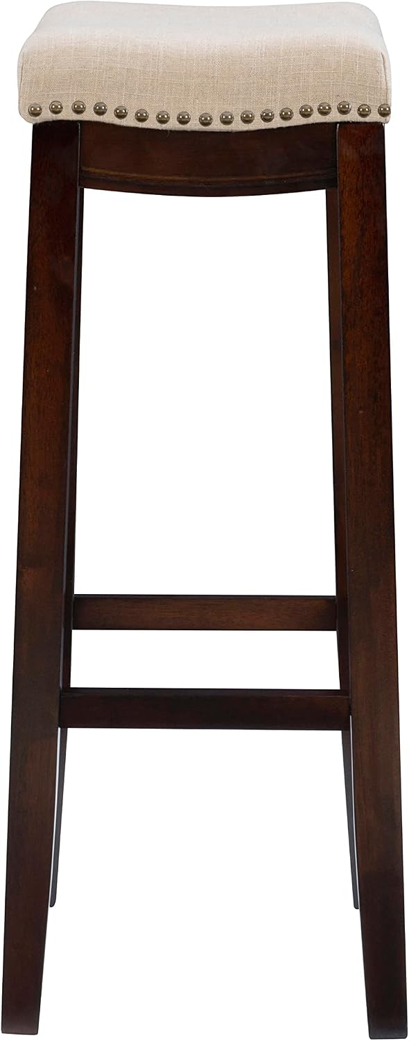 Linon Harper Stool Fabric Top