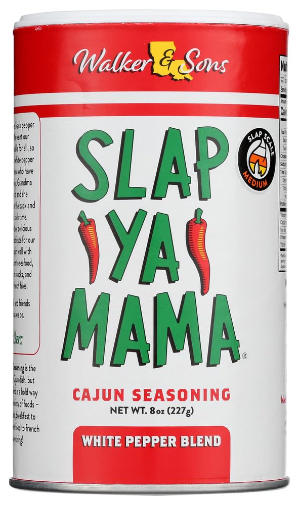 Slap Ya Mama Cajun Seasoning from Louisiana, Hot Blend, No MSG and Kosher, 8 Ounce Can | one 8 oz canister of Hot Blend Cajun seasoning for chicken, seafood, vegetables, grilling, and everyday meals.