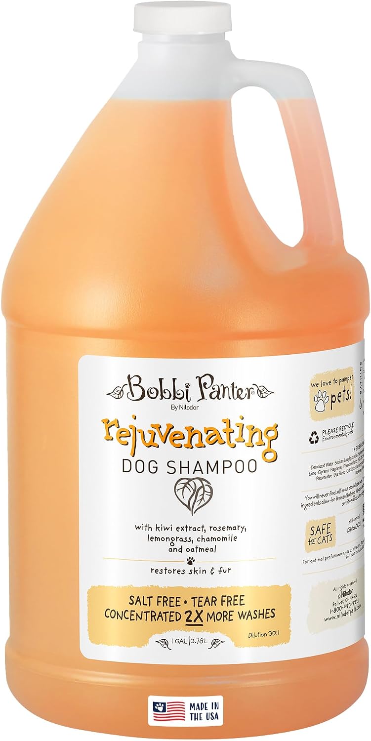 Bobbi Panter Soothing Dog Shampoo Tea Tree, Lavender, Cucumber & Oat Protein – Natural Formula for Sensitive Skin & Irritation Relief, Tear-Free, 30:1 Concentrate, Made in USA, 14 oz