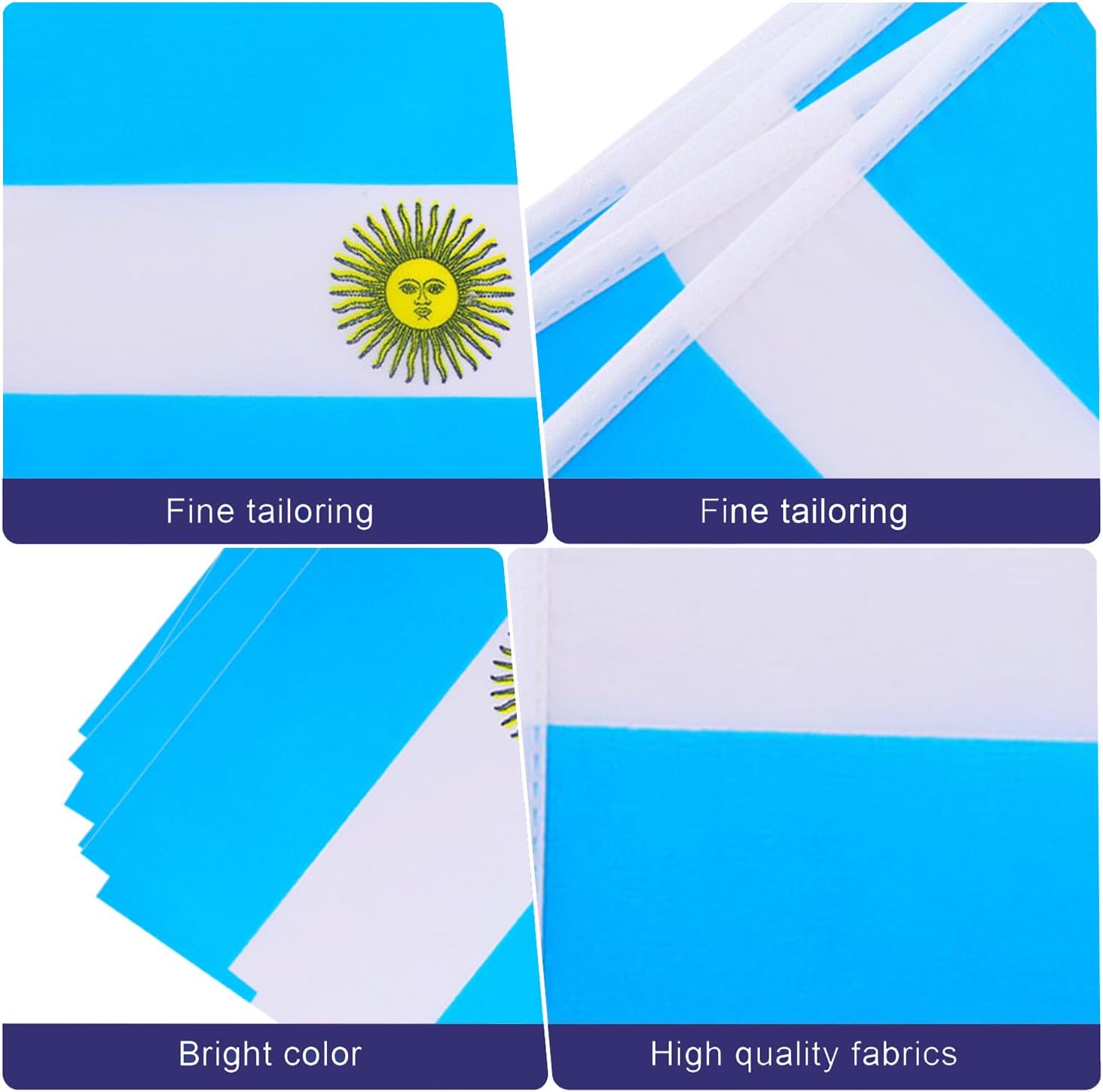 Nicaragua String Flags Banner Mini Small Nicaraguans Flag Bunting Patriotic Hanging Decor,National Holiday, Sports Game, Fiesta & Themed Party,18 Feet 20 Flags