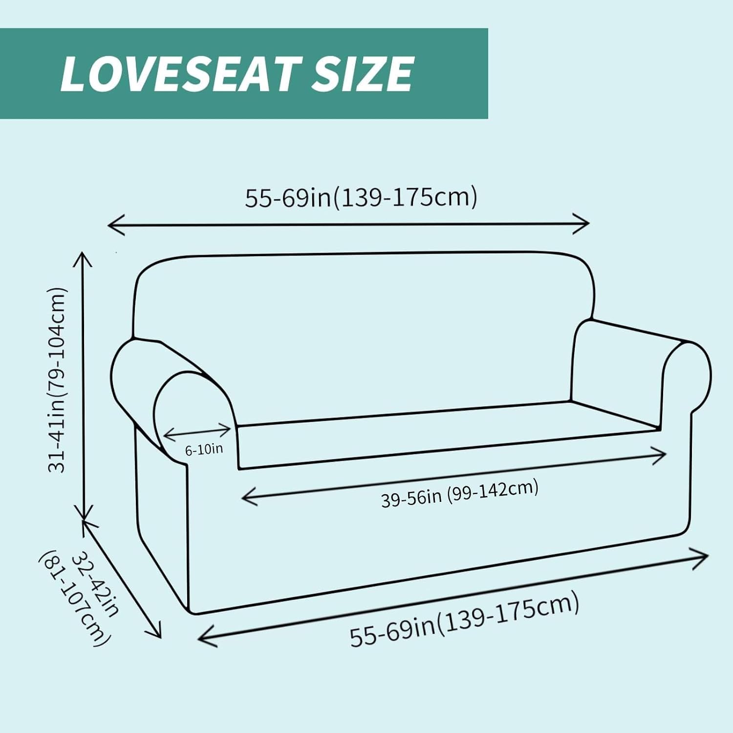 YEMYHOM Couch Cover Latest Jacquard Design High Stretch Sofa Covers for 2 Cushion Couch