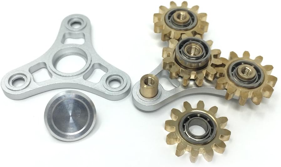FXCOOLCT Hand Spinner 4 Gear Linkage Fidget Spinner Anti Stress Toys Tri-Spinner Fidget Stress Reducer Anxiety Killing Time Kids Adult Gift