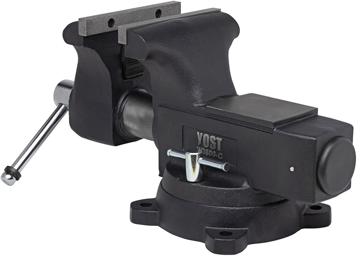 Yost Vises LV-4 Homeowner's Vise | 4.5 Inch Jaw Width with a 3 Inch Jaw Opening Home Vise | Secure Grip with Swivel Base | Blue