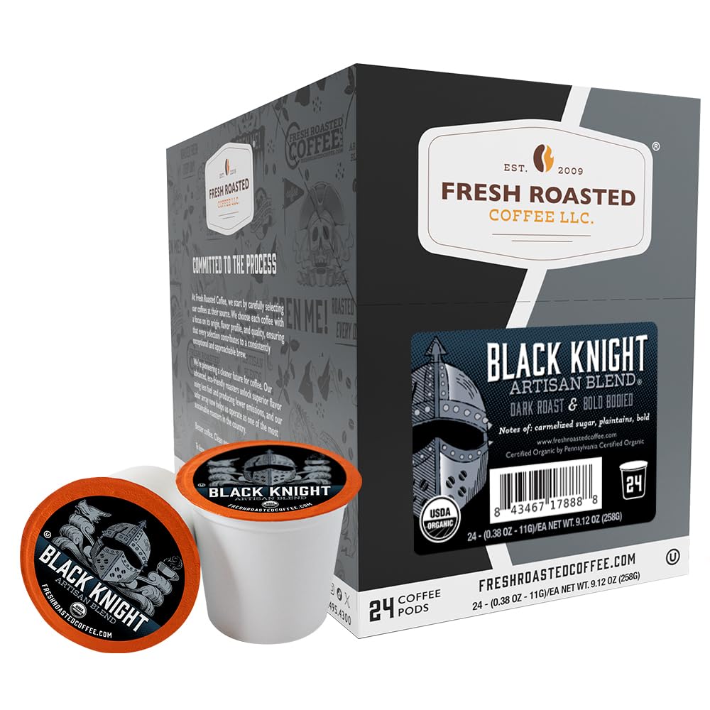 Fresh Roasted Coffee, Organic Colombian K-Cup Pods for Keurig Brewers, Medium Roast, USDA Organic, Kosher, 24 Count (Pack of 3)