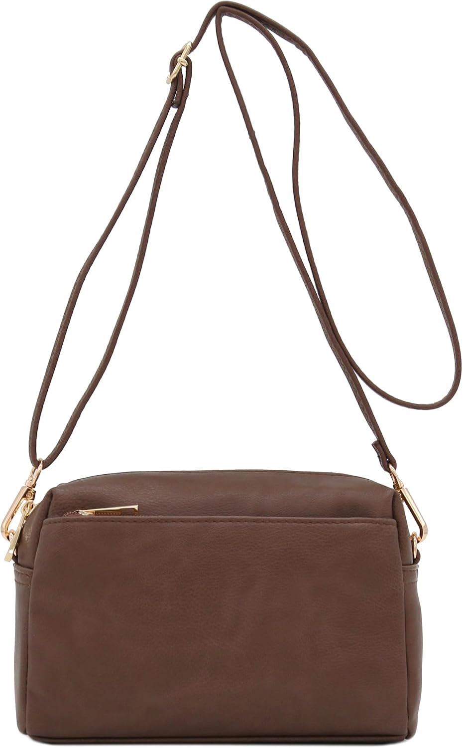 Triple Zip Small Crossbody Bag
