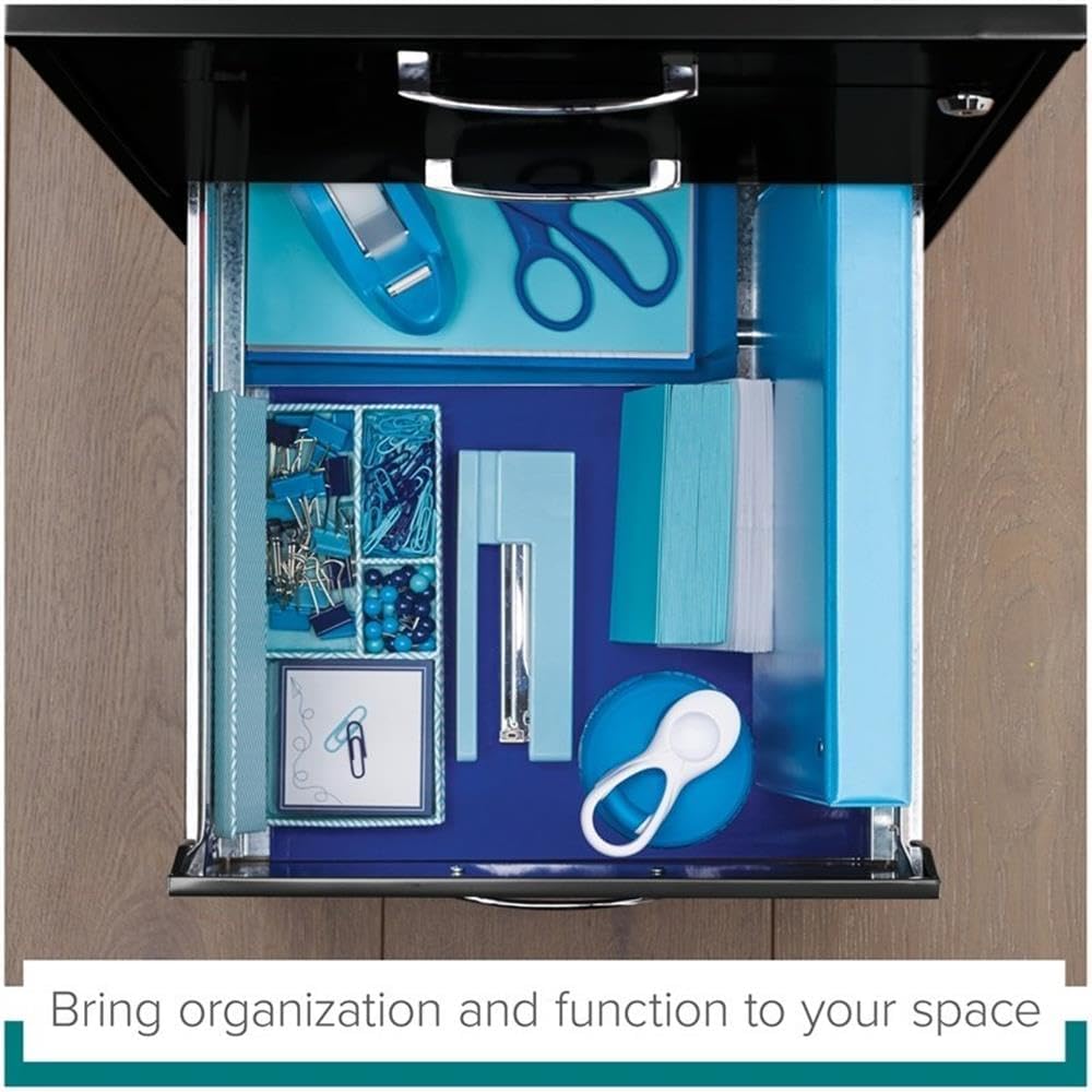 Pemberly Row 3 Drawers 27.32" Vertical Charcoal Metal Filing Cabinet Lockable Pre-Assembled Stationary Letter Size for Home, Office