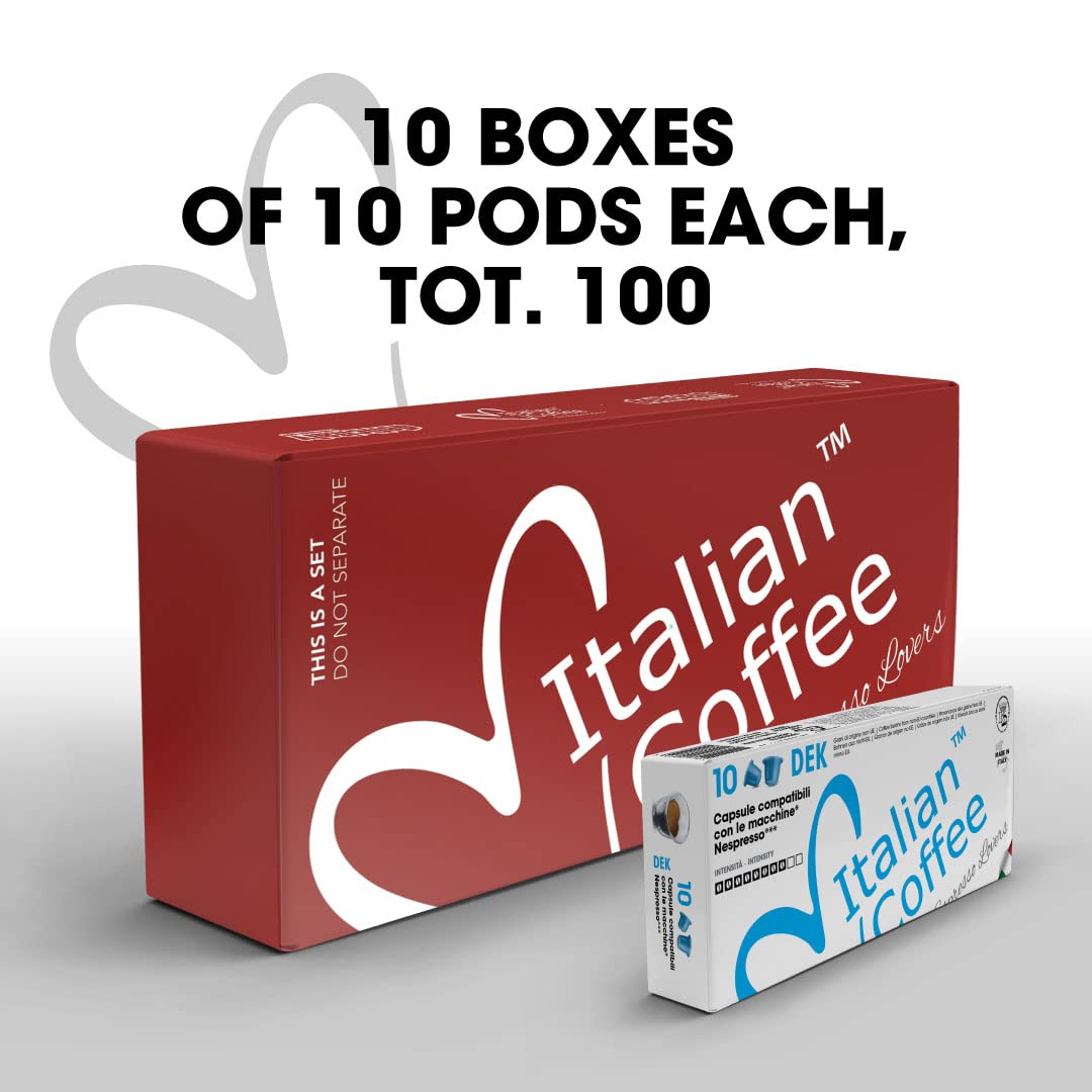 Italian Coffee Pods for Nespresso Original (Pack of 100 Regular Passione) | Compatible with Nespresso Original Machines, BPA-free espresso capsules, made in Italy, Intensity 9/10