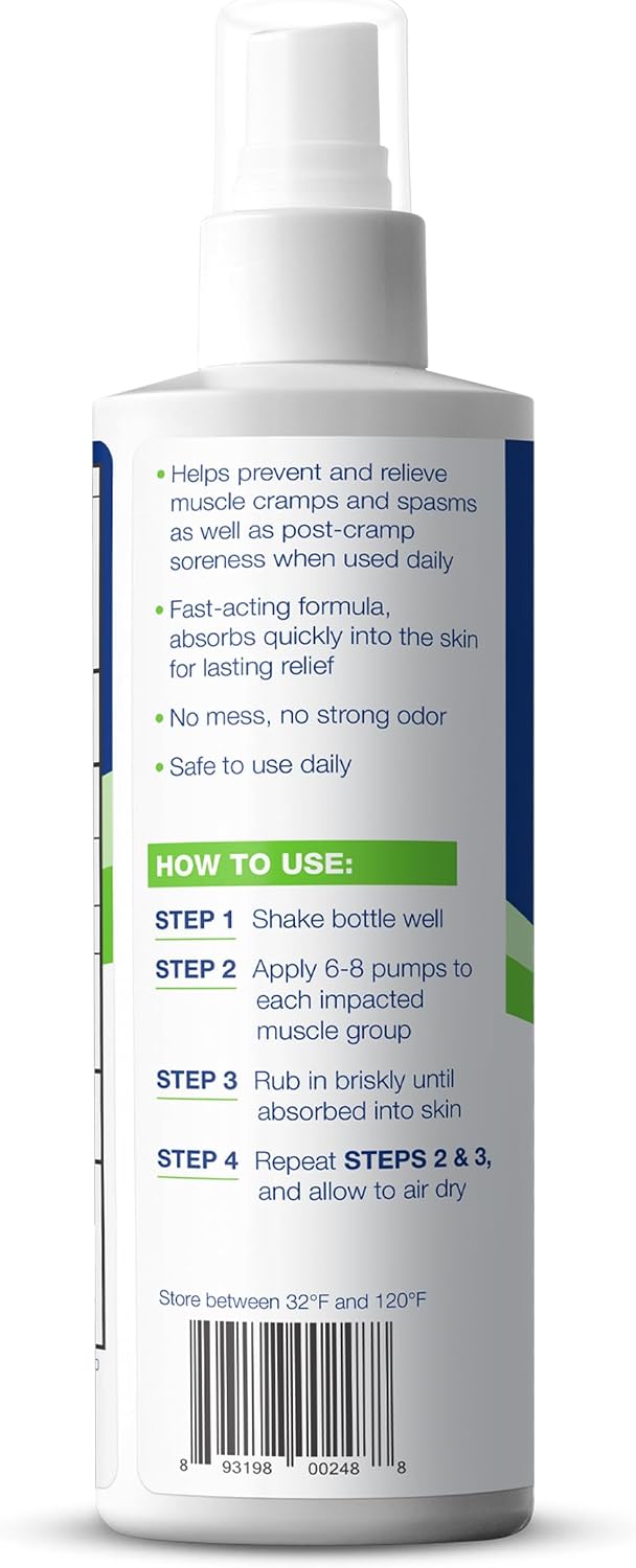 Theraworx Muscle Cramps Relief Foam with Magnesium Sulfate, 7.1oz (1 Count) | Clinically Trusted, Fast-Acting Muscle & Leg Cramp Relief, Made with Magnesium Sulfate. Paraben-Free, no mess or strong odor.