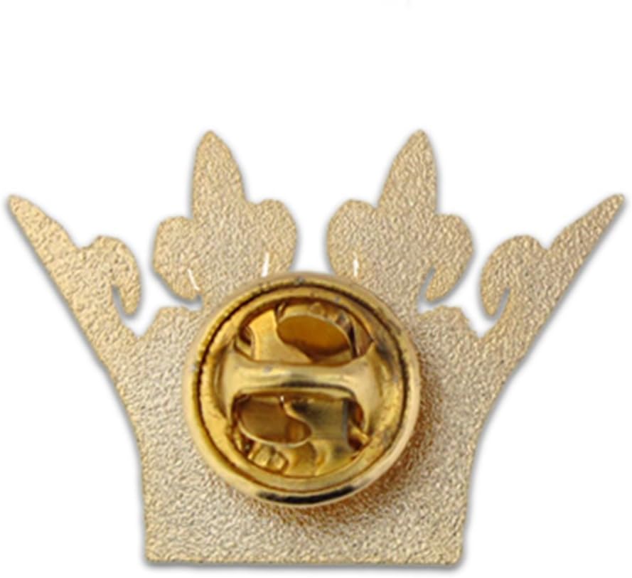 PinMart Gold-Colored Plated Royal Crown Lapel Pin – 1 Piece