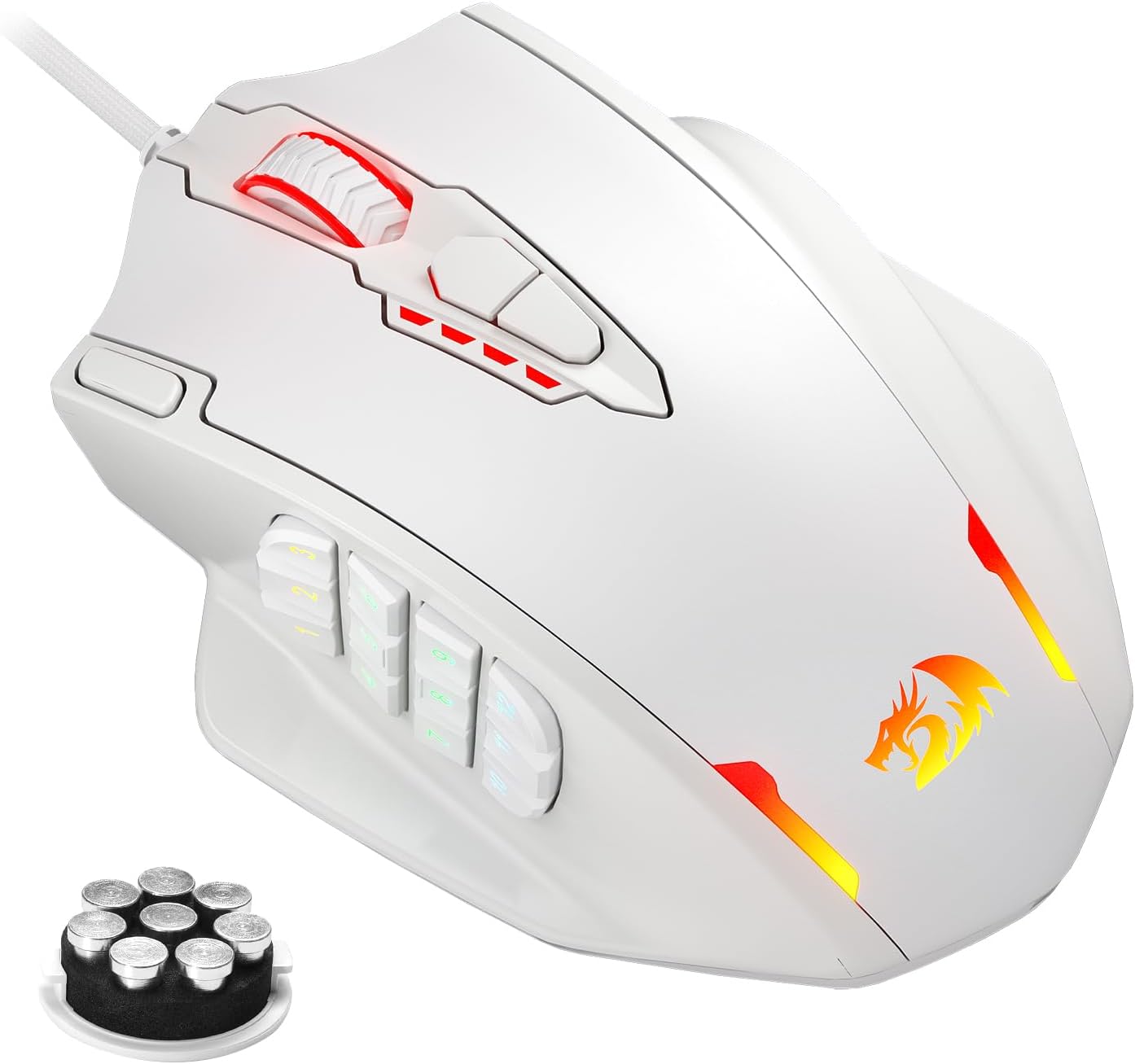 Redragon M908 Wired MMO RGB Gaming Mouse 12400 DPI Remapping Keys | Stable Lag-Free Connection, Redefine Keybinding Macro, Vibing Backlight, Ergonomic Grip Body Comfort
