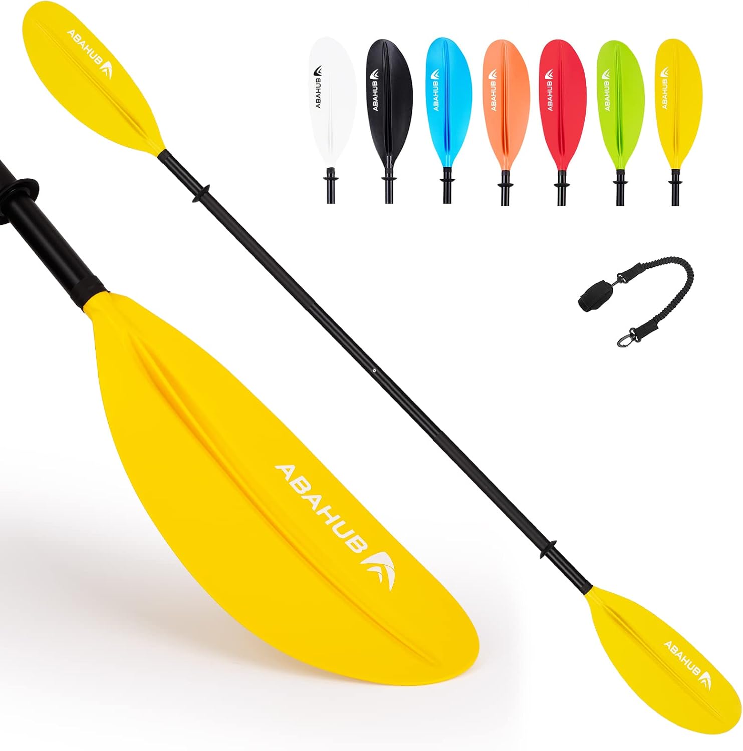 Abahub Kayak Paddle with Free Leash 220-240cm Kayaking Oars