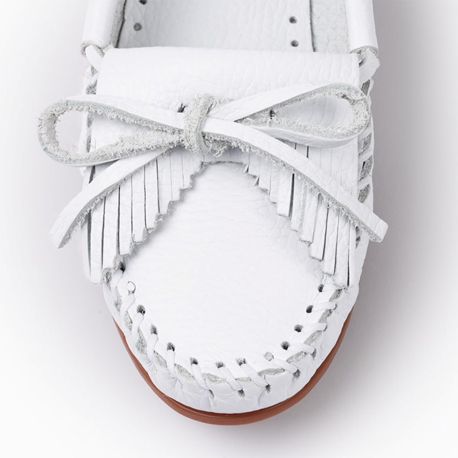 Minnetonka Women's Kilty Suede Hardsole Moccasin