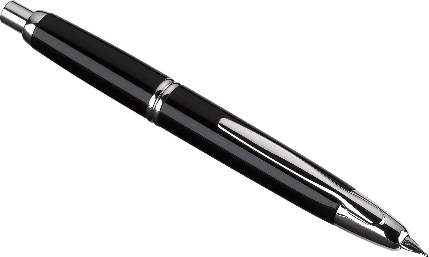 PILOT Vanishing Point Collection Refillable & Retractable Fountain Pen, Matte Black Barrel, Blue Ink, Fine Nib (60580)