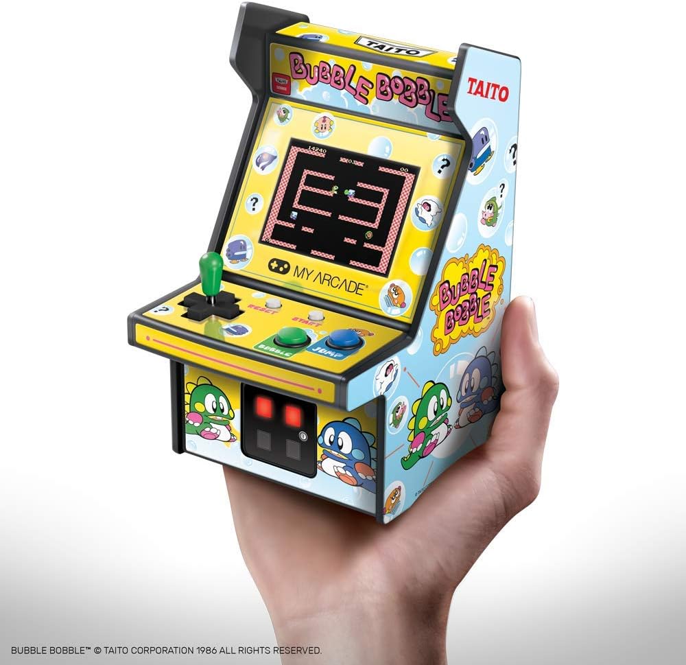 My Arcade Micro Player Mini Arcade Machine: Galaga Video Game, Fully Playable, 6.75 Inch Collectible, Color Display, Speaker, Volume Buttons, Headphone Jack - Electronic Games