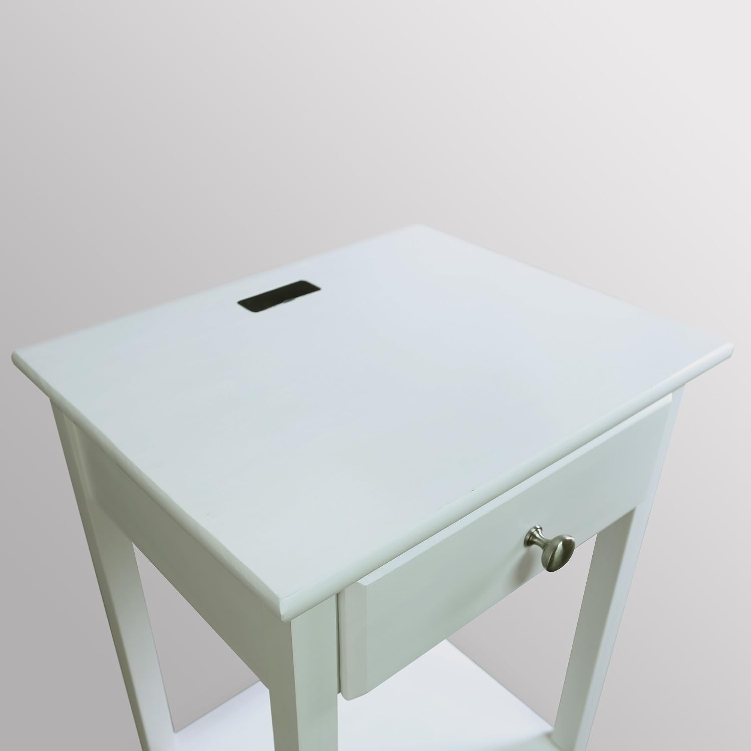 Casual Home Owl Night Stand with USB Port Charging Station and Drawer, 17.5"W x 14.25"D x 24.5"H, Espresso