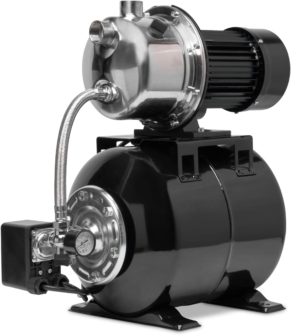 XtremepowerUS 1.6HP Water Transfer Pump w/Automatic Electronic Controller 1268GPH Shallow Well Pump Garden Booster Sprinkler Irrigation Lawn Farm