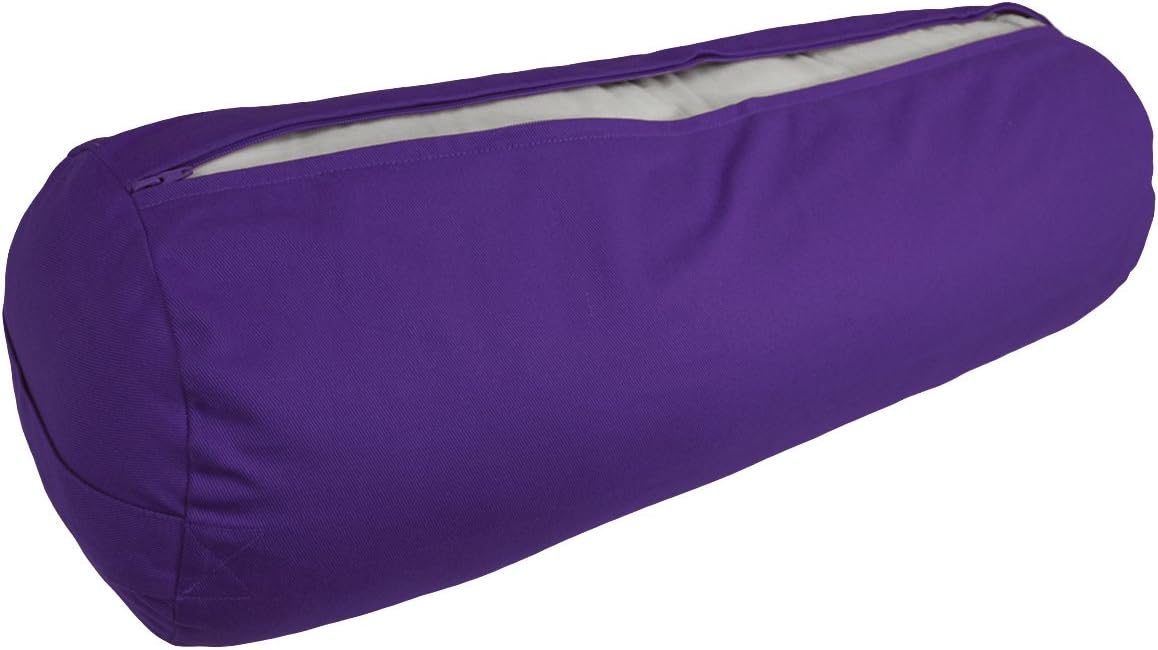 YogaAccessories Supportive Round Cotton Yoga Bolster