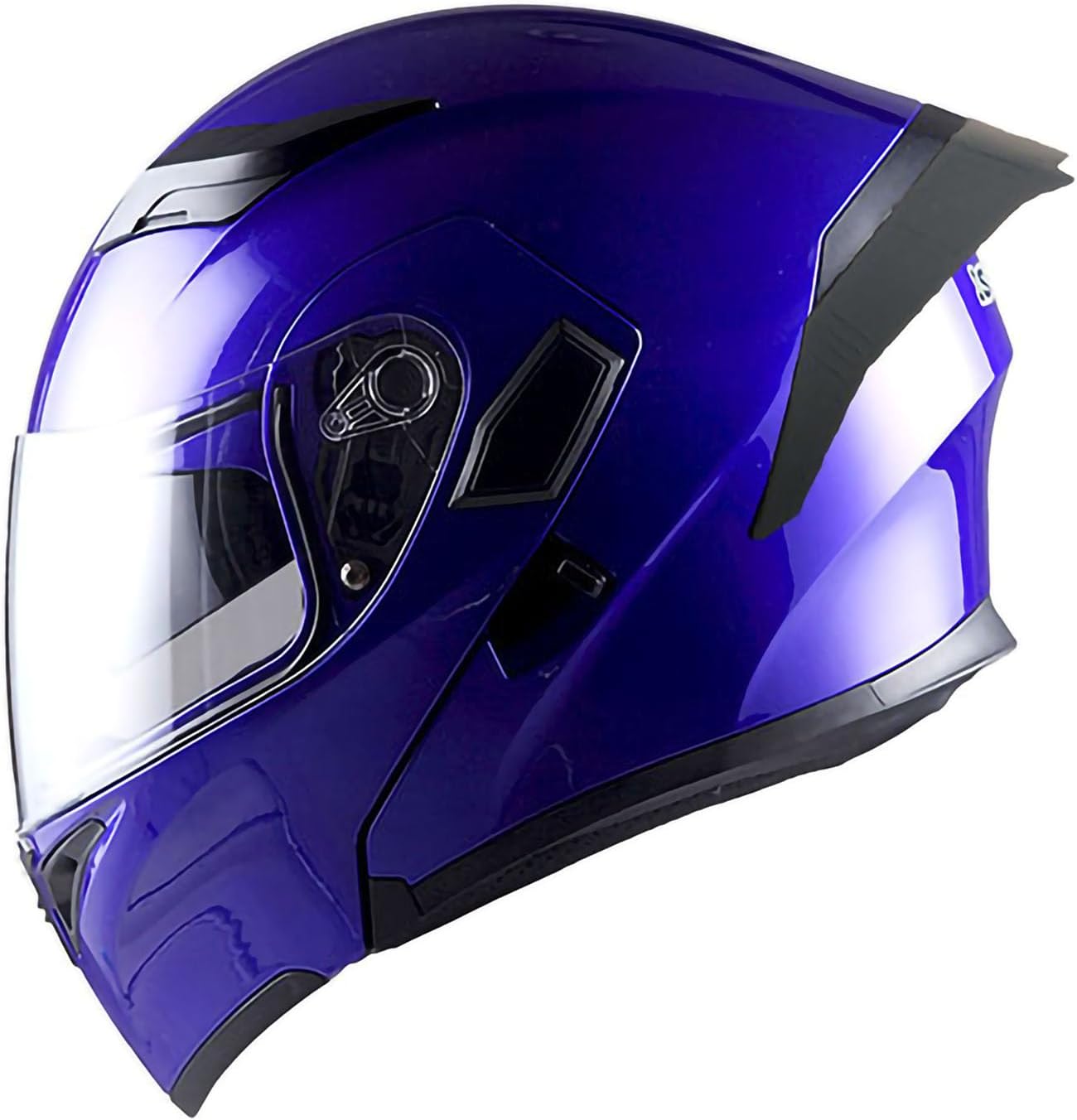 1Storm Motorcycle Modular Full Face Helmet Bike Flip up Dual Visor Sun Shield: HB89 Matt Black