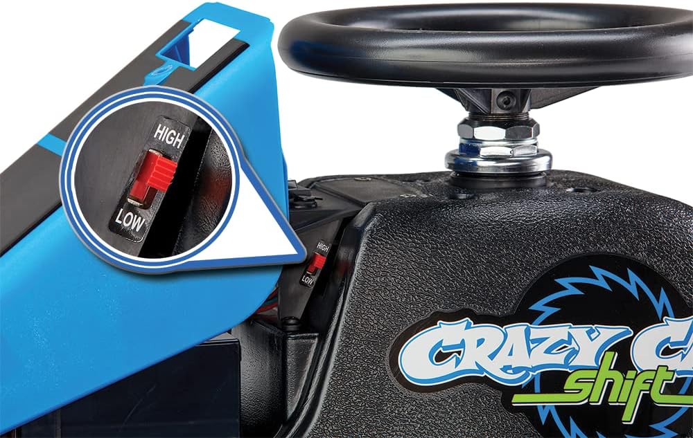 Razor Crazy Cart Shift Electric Go Kart for Kids Ages 6+ - 12V Drifting System, High/Low Speed Switch, Simplified Drifting, Riders up to 120 lbs
