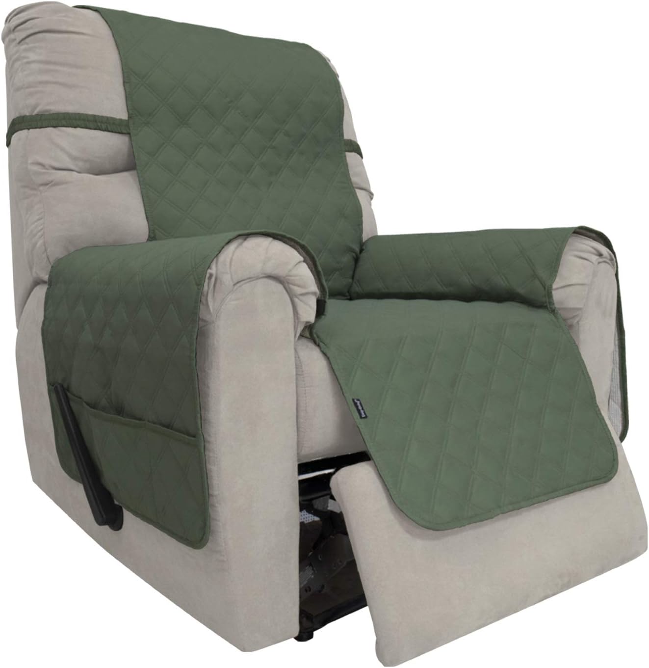 Easy-Going Waterproof Non-Slip Couch Cover, Small Recliner, Chocolate
