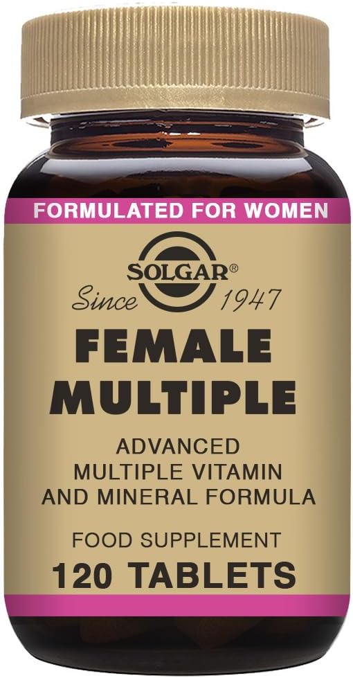Solgar Female Multiple, 120 Tablets, Multivitamin, Mineral & Herbal Formula | For Women, Advanced Phytonutrient - Vegan, Gluten Free, Dairy Free