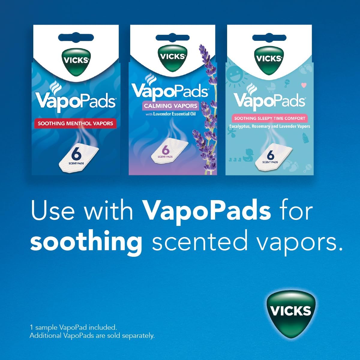 Vicks Advanced Soothing Vapors Waterless Vaporizer (Pack of 1) | Vaporizer with Night Light and VapoPads to Help Relieve Discomfort from Colds and Flu