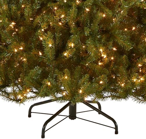 National Tree Company 7ft Pre-Lit Dunhill Fir Artificial Christmas Tree | 700 Clear Lights, 2,144 Tips, Includes Stand, Green