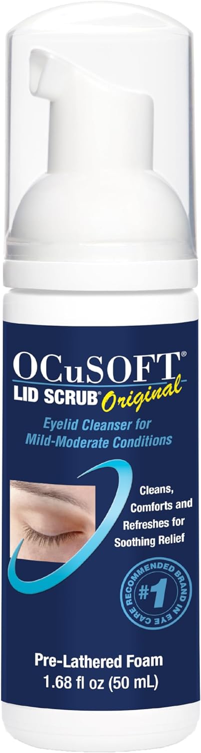 OCuSOFT Original Foaming Eyelid Cleanser - Mild Instant Foam to Remove Oil, Dust