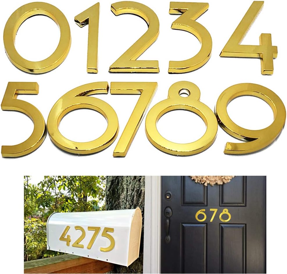 20 Pack Mailbox Numbers 0-9, 2.76 Inch High, Door Address Numbers Stickers for Apartment, House, Room, Office, Cars, Trucks