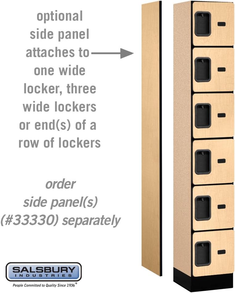 Salsbury Industries 36365MAH Six Tier Box Style Designer Wood Locker, 6' 3" x 15", Mahogany