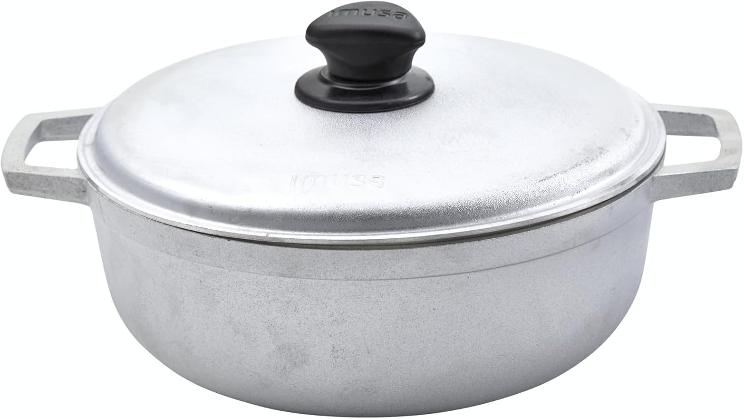 IMUSA USA 11.6Qt Jumbo Traditional Colombian Caldero, 11.6 Quart, Silver | Nonstick Finish, Glass Lid with Easy-Grip Handles, Ideal for Rice and Stews, Great for Family Meals