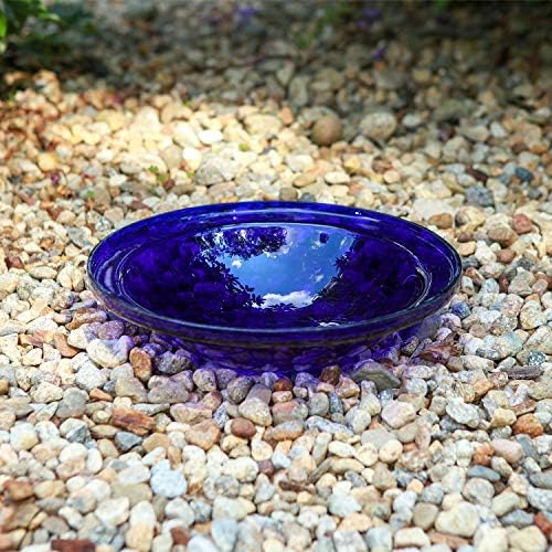 Achla Designs Crackle Glass Bowl, 12-in, Mandarin