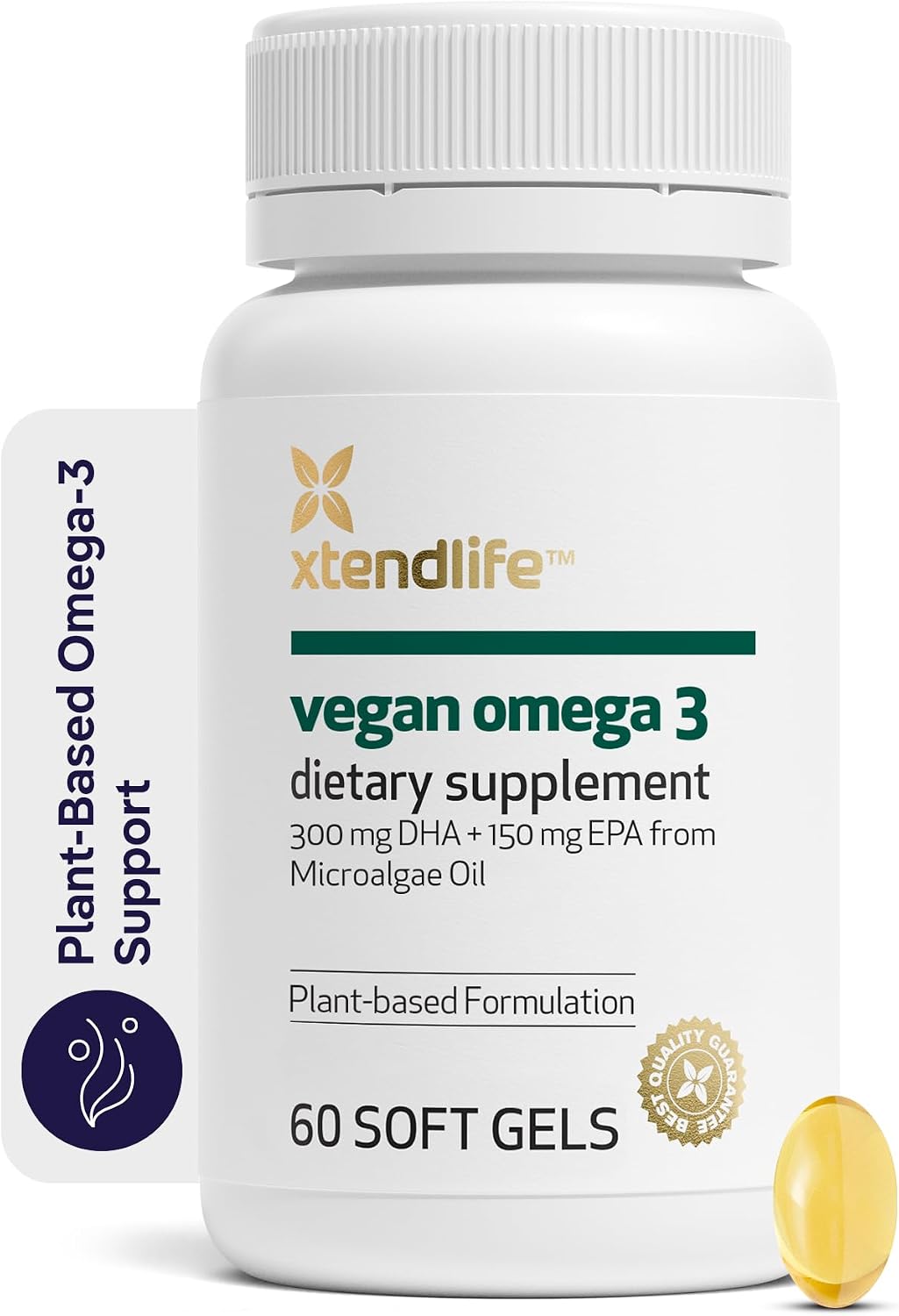 Xtendlife Omega‑3 Fish Oil + CoQ10 Supplement, 30 Day Supply | 1100mg DHA & EPA for Heart, Brain & Joint Support – with Ubiquinol CoQ10, Astaxanthin & Lycopene