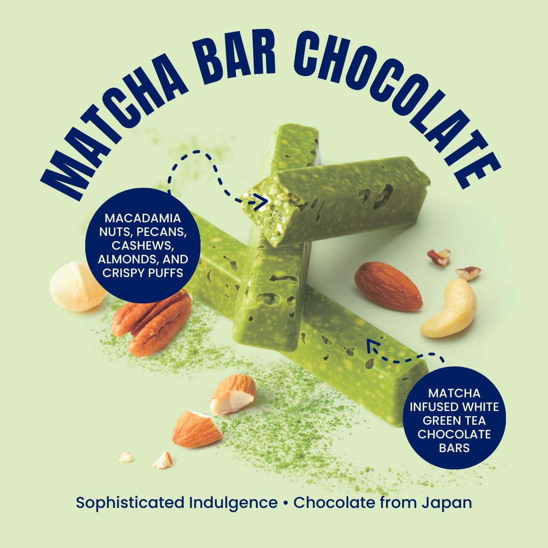ROYCE' Nut Bar Chocolate - Chocolate Bar with Nuts| Gourmet Snack for Gifting & Indulging | Japanese Chocolate Bar from Hokkaido (12 Pieces of Chocolate)
