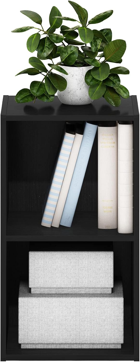 Furinno PASIR Book Shelf, 5-Tier Modern Bookshelf, Open Shelves Bookcase, 9 x 12 x 52, for Living Room, Bedroom, Home Office, Plain White